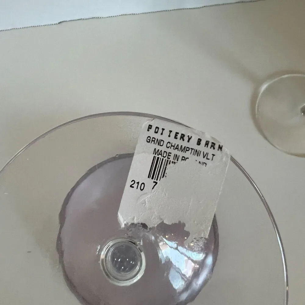 2 pottery barn Krosno Poland Margarita Wine Glasses cocktail 8